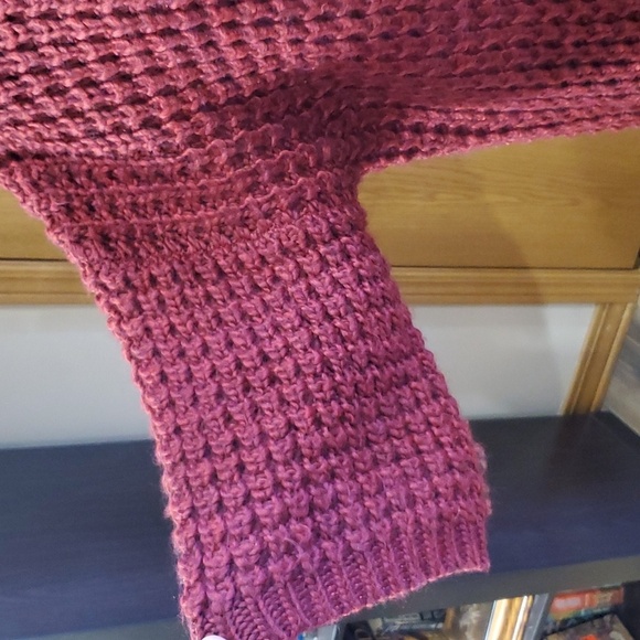 Plenty by Tracy Reese burgandy loose knit oversized wool alpaca blend sweater - Picture 3 of 7
